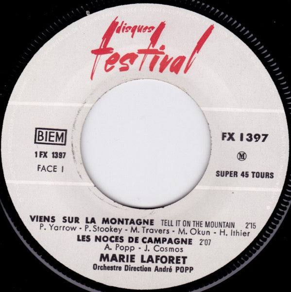 Marie Laforêt : Viens Sur La Montagne (7", EP, Gat)