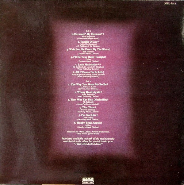 Marianne Faithfull : Faithless (LP, Album)