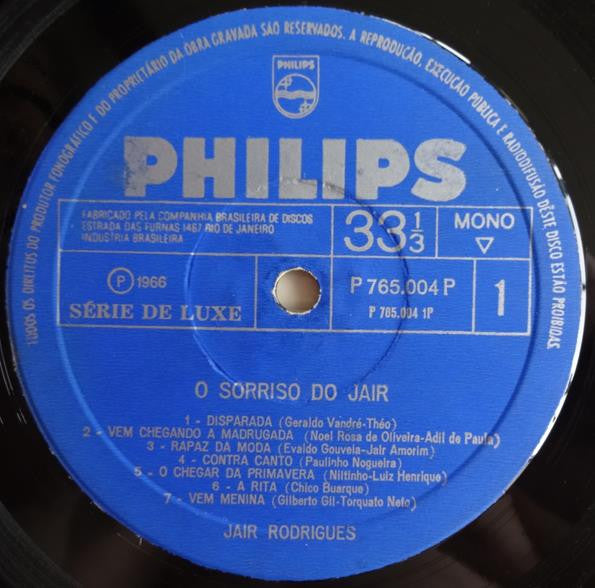 Jair Rodrigues : O Sorriso Do Jair (LP, Album, Mono)