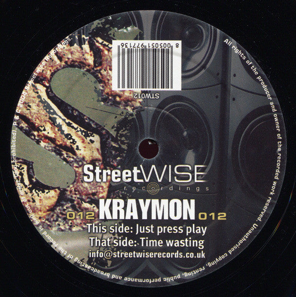 Kraymon : Just Press Play / Time Wasting (12")