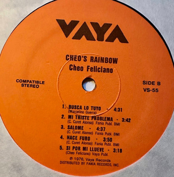 Cheo Feliciano : Cheo's Rainbow (LP, Album)