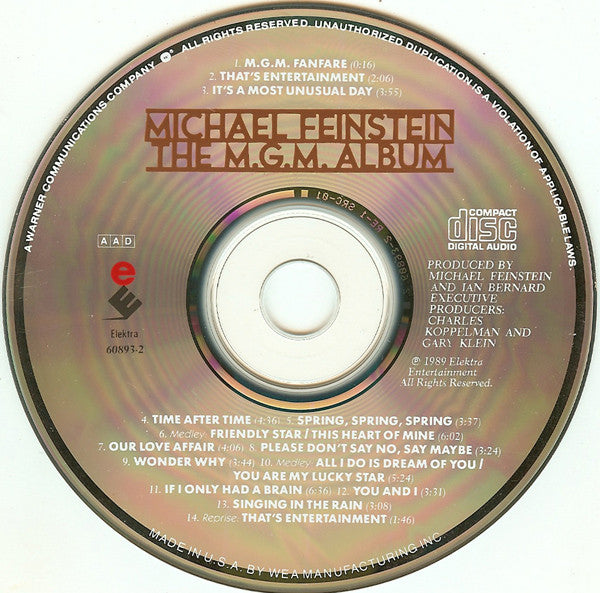 Michael Feinstein : The MGM Album (CD, Album)