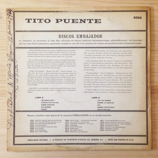 Various : Latin Spectacular (LP, Comp, Mono, RE)