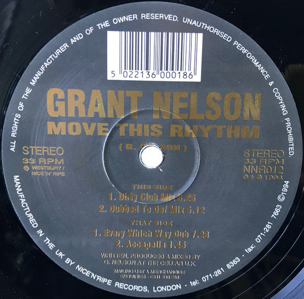 Grant Nelson : Move This Rhythm (12")
