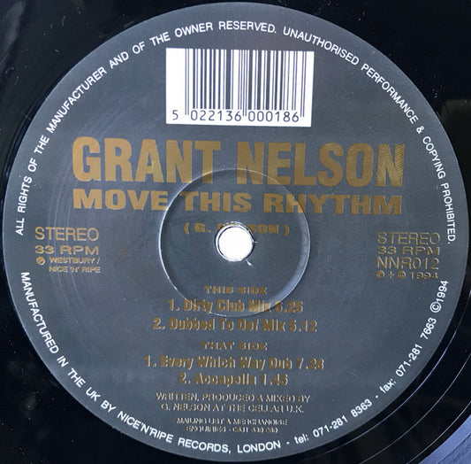 Grant Nelson : Move This Rhythm (12")