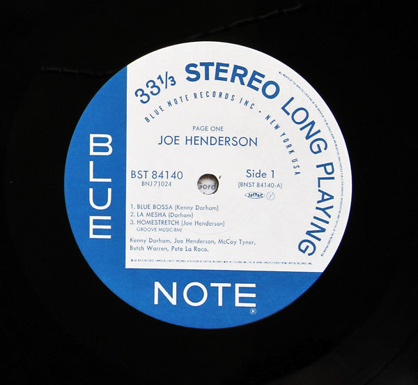 Joe Henderson : Page One (LP, Album, RE)