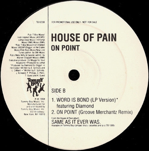 House Of Pain : On Point (12", Promo, Com)