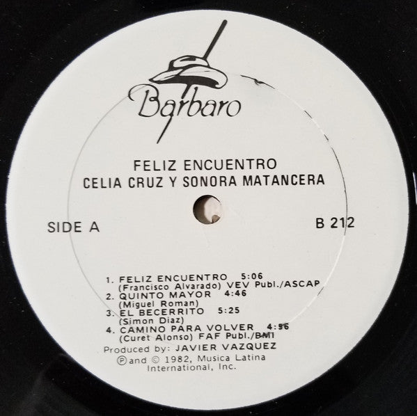 Celia Cruz Con La Sonora Matancera : Feliz Encuentro (LP, Album)