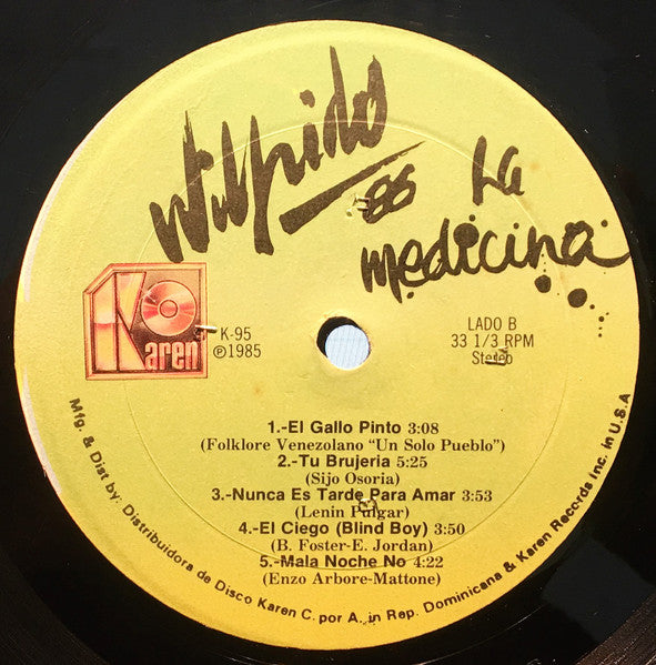 Wilfrido Vargas : La Medicina "Wilfrido 86" (LP, Album)