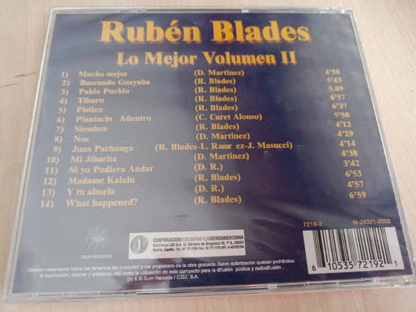 Ruben Blades : Lo Mejor  Volumen II (CD, Comp)