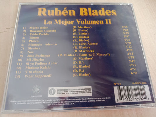 Ruben Blades - Lo Mejor  Volumen II vinyl record, CD (Near Mint (NM or M-)) | Lulo Records