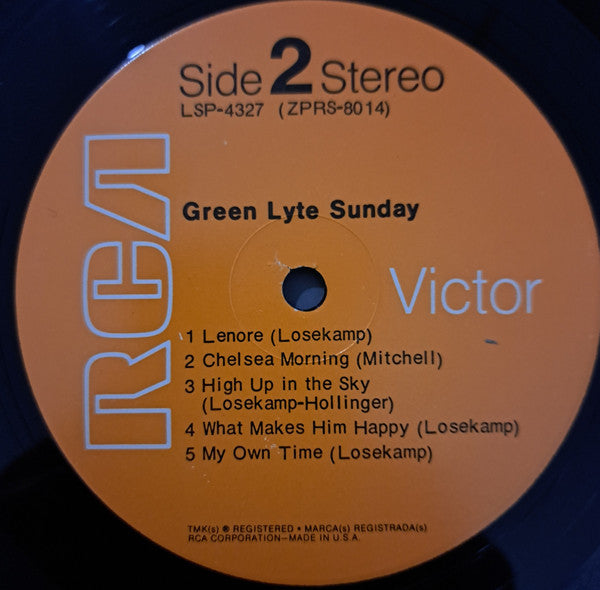 Green Lyte Sunday : Green Lyte Sunday (LP, Album, Gat)