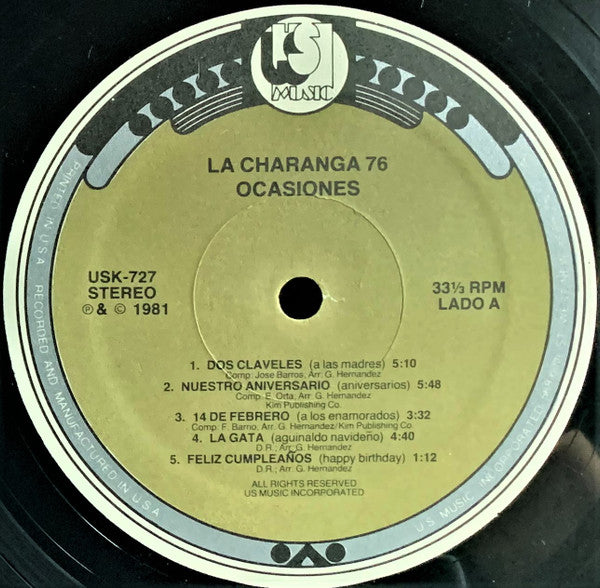 Charanga 76 : Ocasiones (LP, Album, Comp)