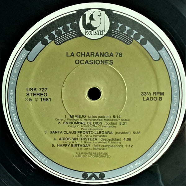 Charanga 76 : Ocasiones (LP, Album, Comp)
