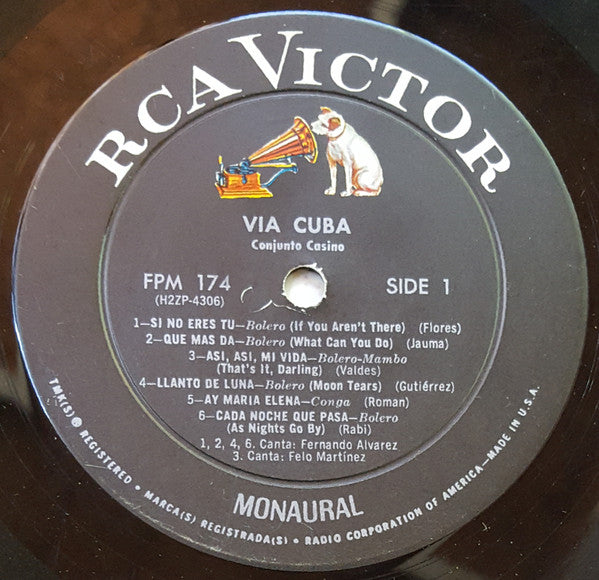 Conjunto Casino : Via Cuba (LP, Album, Mono, RE, RP)