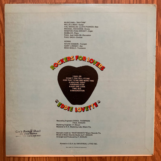 Eddie Lovette : Rockers For Lovers (LP, ora)