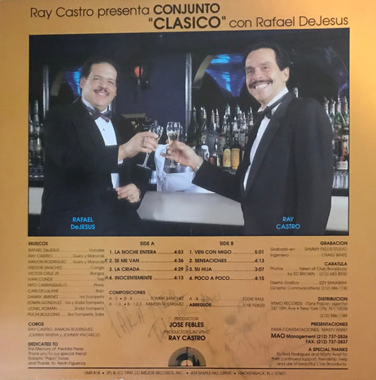 Ramon Castro Presenta  Conjunto Clasico Con Rafael de Jesus : Sensaciones (LP, Album)