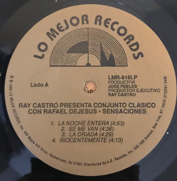 Ramon Castro Presenta  Conjunto Clasico Con Rafael de Jesus : Sensaciones (LP, Album)