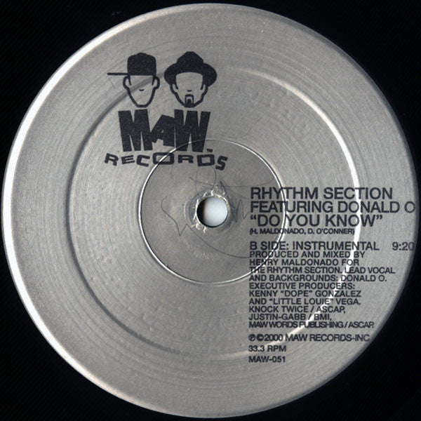 Rhythm Section Featuring Donald O : Do You Know (12")