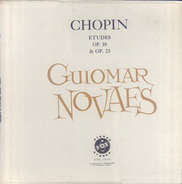 Frédéric Chopin, Guiomar Novaes : Etudes Op. 10 & Op. 25 (LP)