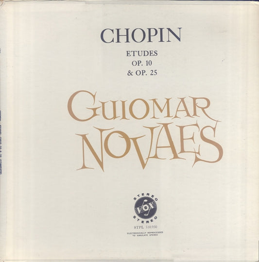 Frédéric Chopin, Guiomar Novaes : Etudes Op. 10 & Op. 25 (LP)