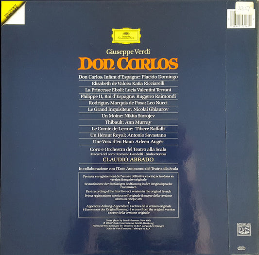 Giuseppe Verdi - Don Carlos vinyl record, 5xLP (Near Mint (NM or M-)) | Lulo Records