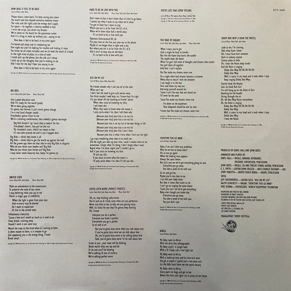 Daryl Hall & John Oates : Voices (LP, Album, Tou)