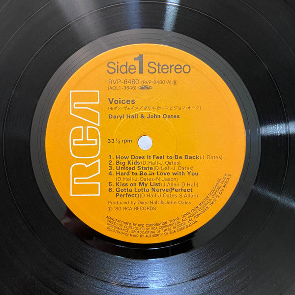 Daryl Hall & John Oates : Voices (LP, Album, Tou)