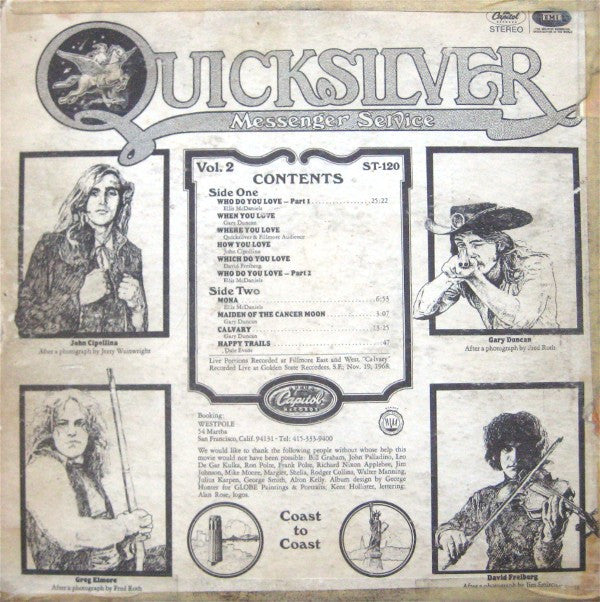 Quicksilver Messenger Service : Happy Trails (LP, Album, Scr)