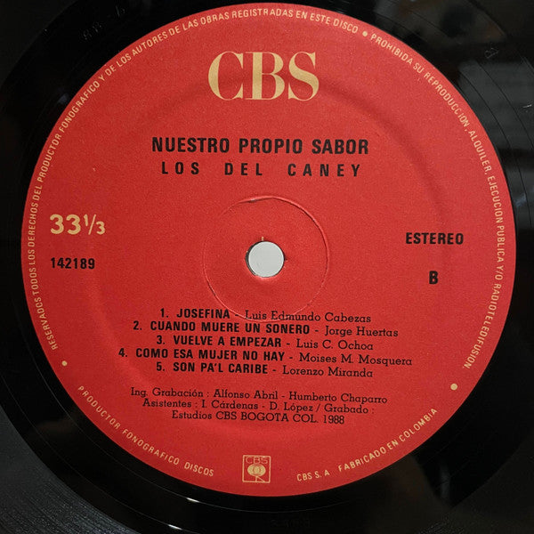 Los Del Caney : Nuestro Propio Sabor (LP, Album)