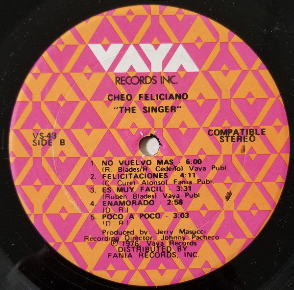 Cheo Feliciano : The Singer (LP, Album)