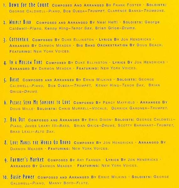 Count Basie Orchestra With The New York Voices : Live At Manchester Craftsmen's Guild (CD)