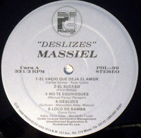 Massiel : Deslizes (LP, Album)