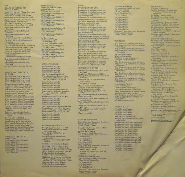 Sly & The Family Stone : Heard Ya Missed Me, Well I'm Back (LP, Album, Promo, Pit)