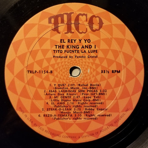 Tito Puente Y La Lupe : The King And I / El Rey Y Yo (LP, Album, Mono)