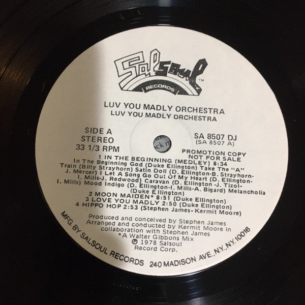 Luv You Madly Orchestra : Luv You Madly Orchestra (LP, Album, Promo)