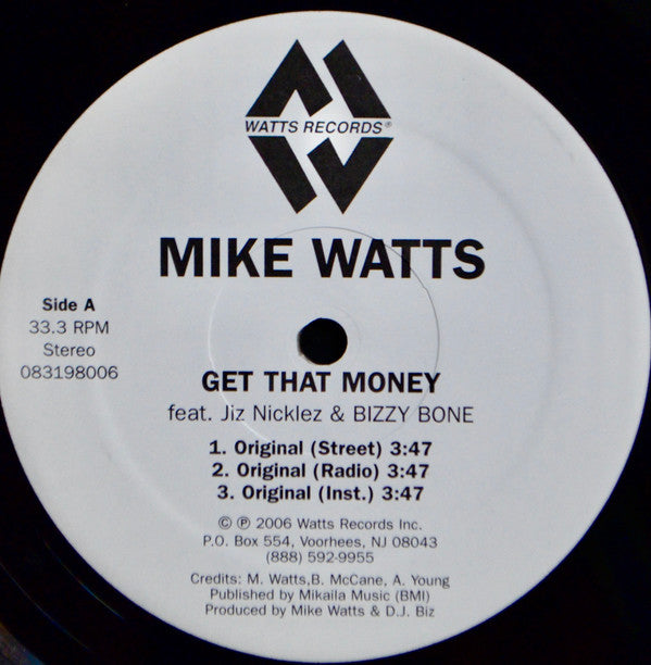 Mike Watts (6) & Bizzy Bone : Get That Money (12")