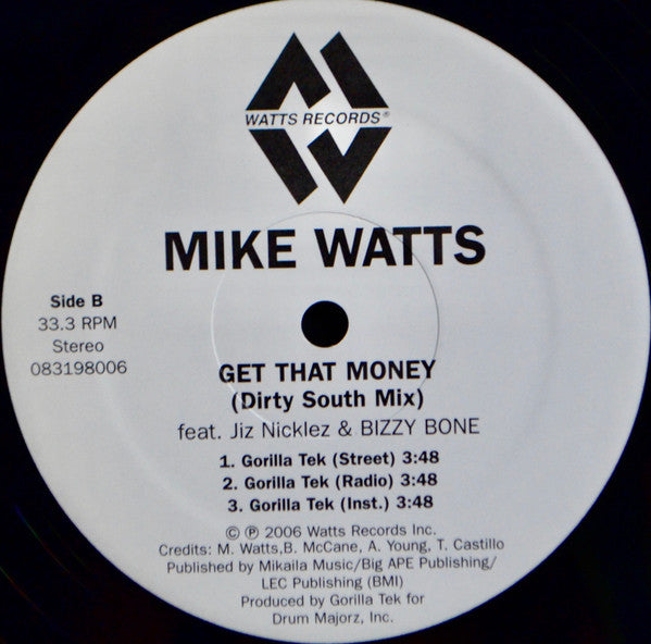 Mike Watts (6) & Bizzy Bone : Get That Money (12")
