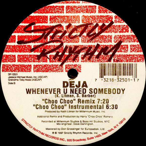 Deja (2) : Whenever U Need Somebody (12")