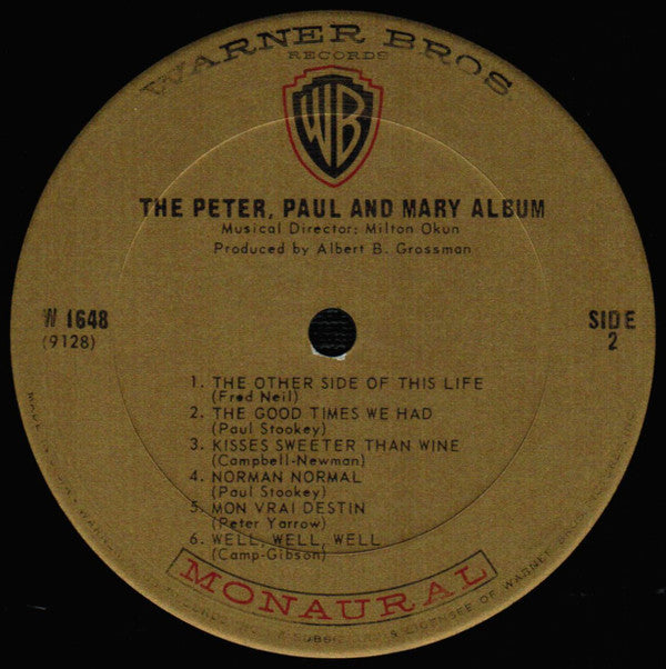 Peter, Paul & Mary : Album (LP, Album, Mono, San)