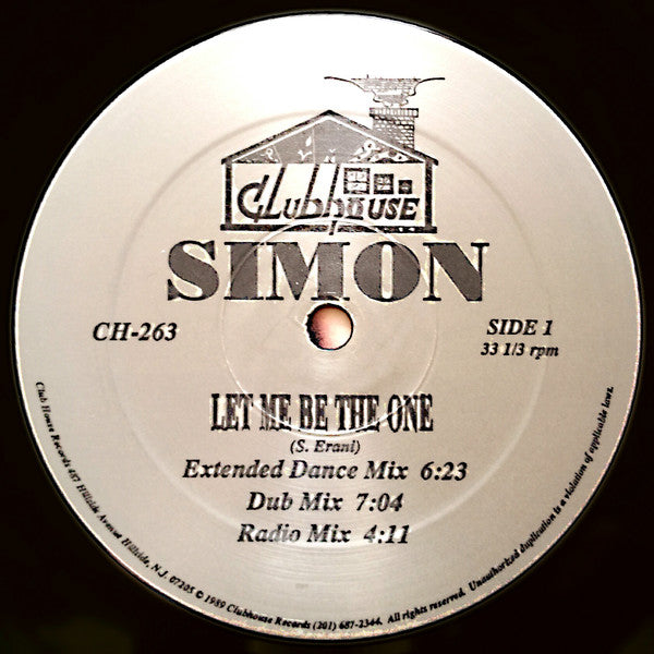 Simon Erani : Let Me Be The One (12")