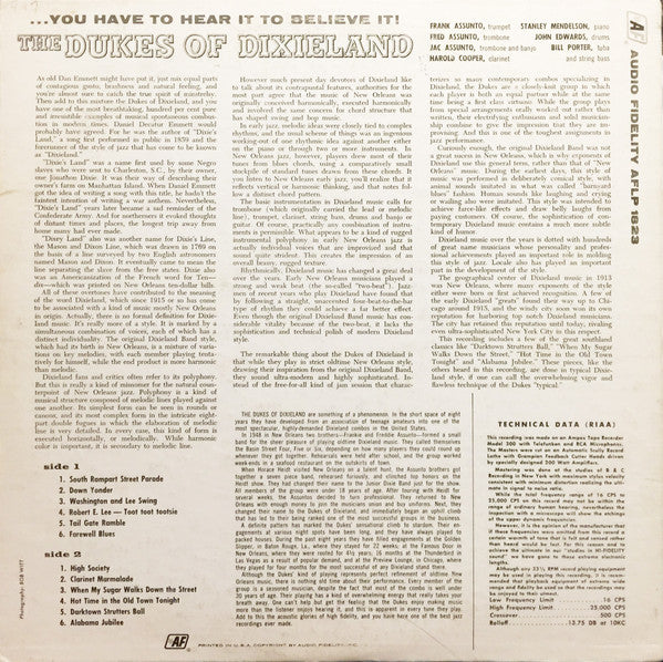The Dukes Of Dixieland : ...You Have To Hear It To Believe It! (LP, Album, Mono)