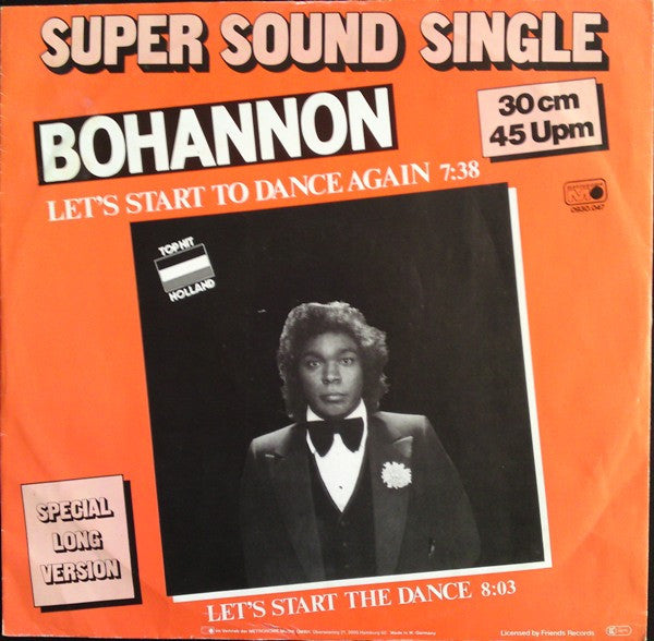 Hamilton Bohannon : Let's Start To Dance Again (Special Long Version) (12", Single)