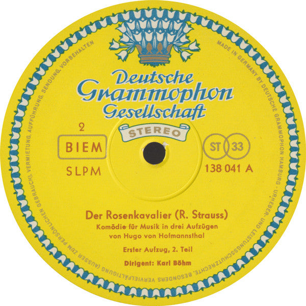 Richard Strauss - Marianne Schech, Irmgard Seefried, Rita Streich, Dietrich Fischer-Dieskau, Kurt Böhme, Staatskapelle Dresden, Karl Böhm : Der Rosenkavalier (4xLP + Box)