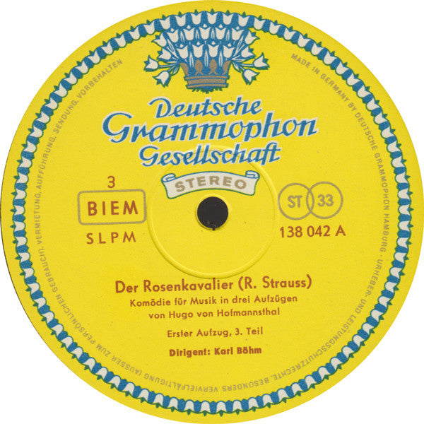 Richard Strauss - Marianne Schech, Irmgard Seefried, Rita Streich, Dietrich Fischer-Dieskau, Kurt Böhme, Staatskapelle Dresden, Karl Böhm : Der Rosenkavalier (4xLP + Box)