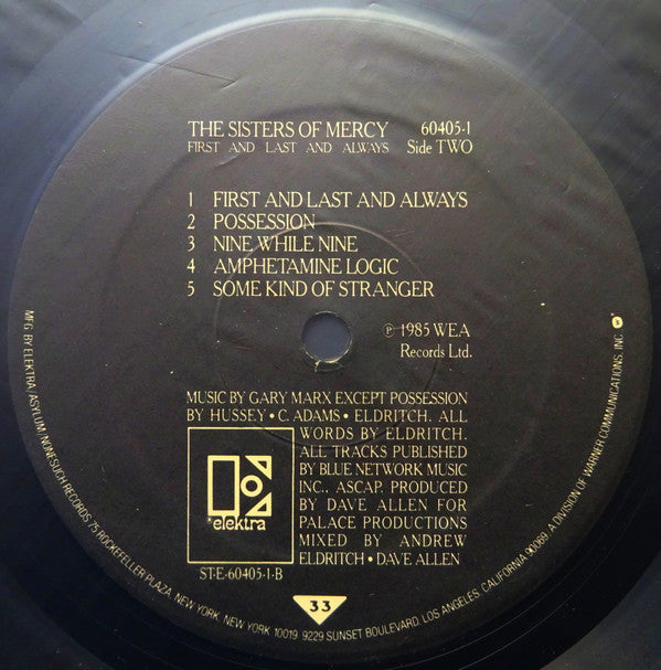 The Sisters Of Mercy : First And Last And Always (LP, Album, SRC)