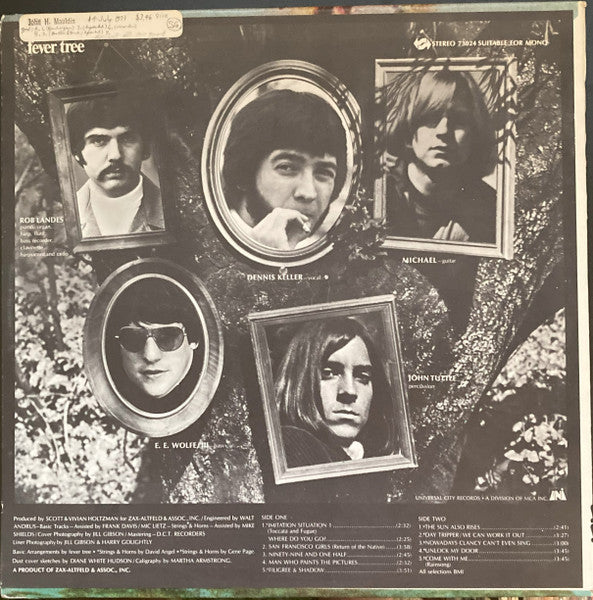 Fever Tree : Fever Tree (LP, Album, Pin)