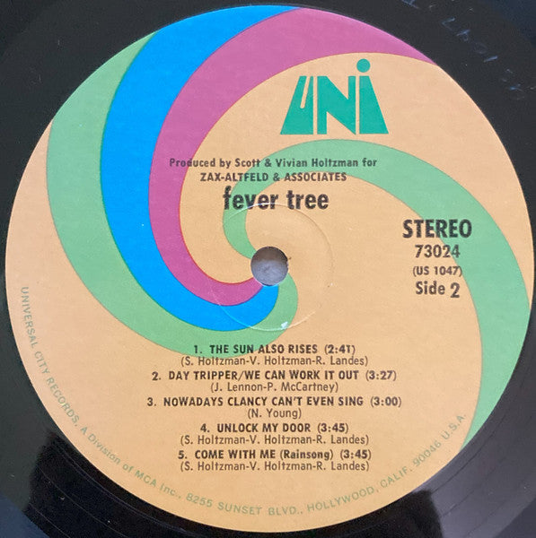 Fever Tree : Fever Tree (LP, Album, Pin)