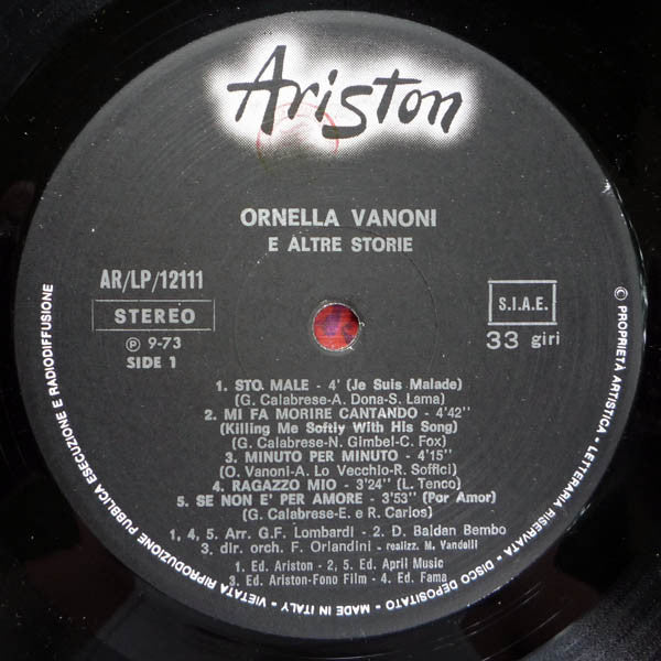 Ornella Vanoni : E Altre Storie (LP, Album, Gat)