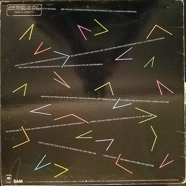 Gary's Gang : Keep On Dancin' (LP, Album, Promo)